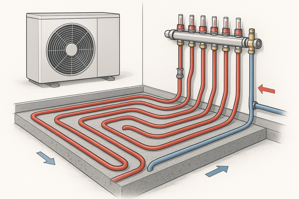 Plancher chauffant hydraulique : le fonctionnement expliqué